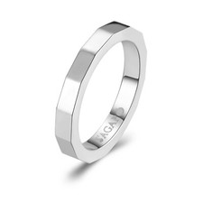 Anello Fedina Uomo Ragazzo linea For love Gioielli S'AGAPO SFV48D acciaio mis.25