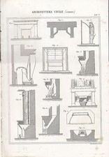 1866 Incisione Antica CAMINO