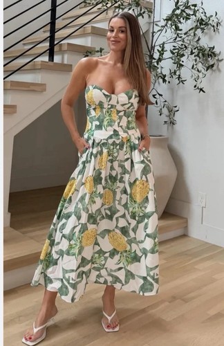 Abito midi senza spalline zara - midi,