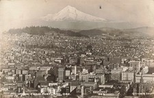 RPPC Mt. Cappuccio di Portland O Birds Eye View Cross & Dimmitt anni '10