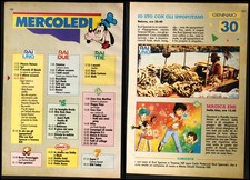 LA TUA TIVU' DISNEY CLUB PALINSESTO TV ORIGINALE 1991 CARTONI ANIMATI ANNI 90