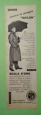 Pubblicita'Advertising Originale Vintage NAILON ombrelli impermeabili 1955 (A28)
