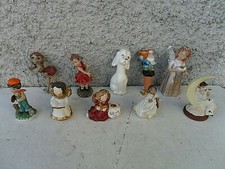 LOTTO STOCK 10 VECCHIE STATUINE STATUINA STATUETTE STATUE IN CERAMICA - VINTAGE