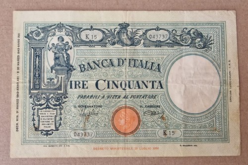 Cinquanta lire barbetti - 50,