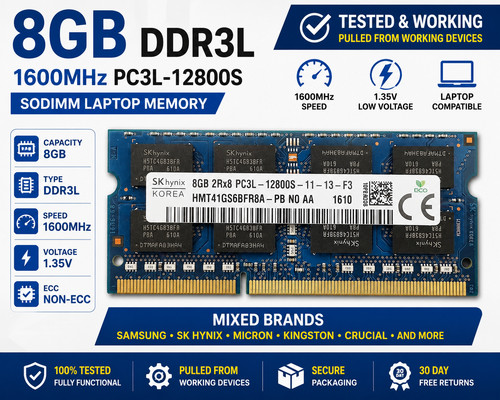 Ddr3l pc3l 12800s 1600 - 8, gb