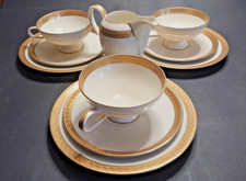 Thomas Bavaria Set 10 Pz. Caffè in Porcellana bordo spesso oro zecchino anni 50'