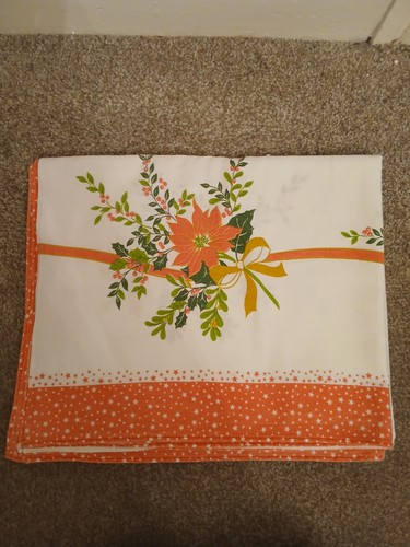 Xmas tablecloth vintage 80s - tablecloth,