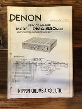 Denon PMA-530 MK II Amplificatore Manuale di Servizio Supplemento *Originale*