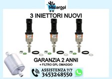 KIT 3 INIETTORI GPL BRC ARANCIO CON DADO FILETTO GARANZIA 24 MESI 09SQ99020002G 