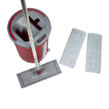 SET MOCIO LAVAPAVIMENTI MOP SECCHIO A 2 SCOMPARTI SALVASPAZIO 2 PANNI MICROFIBRA