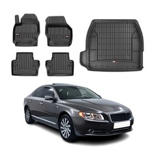 Set tappetini e bagagliaio OMAC per Volvo S80 2006-2016 gomma nera 5x