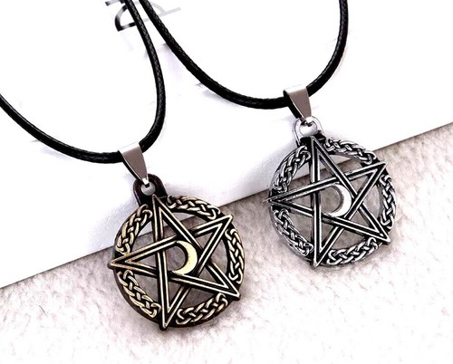 Collana pentagramma mezza luna