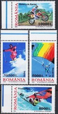 Romania 2003 Sport Estremi Moto Windsurf Sci Paracadutismo 4v MNH