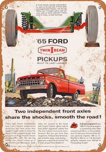 Insegna metallo 1965 ford - insegna,