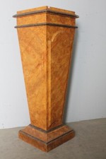 Antica colonna XVIII SEC base laccata dipinta finto marmo . Giallo Siena