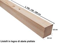 4 LISTELLI MORALI TRAVETTI ABETE PIALLATO DA 5,5X5,5 cm LUNGHEZZA 100/150/200 cm