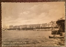 Cagliari. Via Roma vista dal mare. Viaggiata 1956.