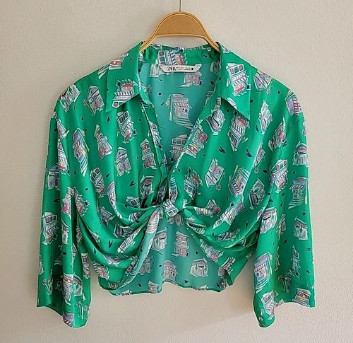 Crop top zara fantasia - crop,