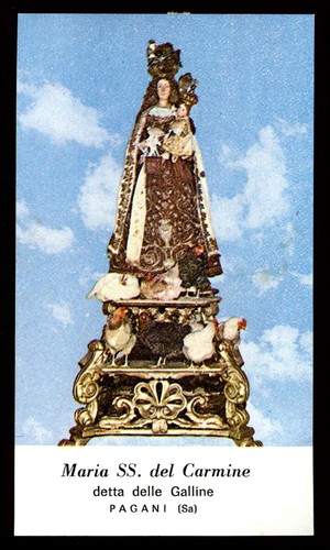 Santino holy card - santino, madonna