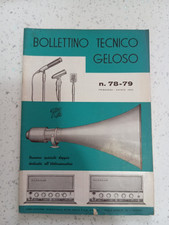 BOLLETTINO TECNICO GELOSO n. 78-79 PRIMAVERA ESTATE 1960 Amplificatore BF Radio