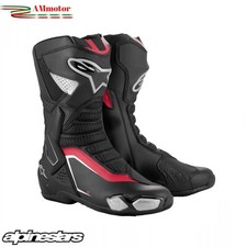 Stivali Da Moto Alpinestars SMX-6 V3 Black Silver Red N 42 Strada Pista