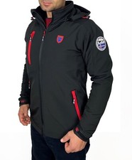 Giubbotto uomo softshell impermeabile con Cappuccio da trekking Giacca Jacket