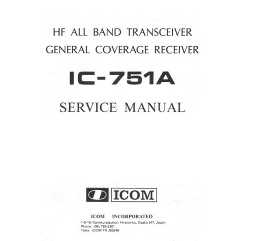 Icom 751a manuale di - manuale,