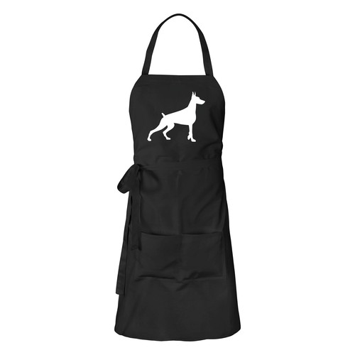Grembiule dobermann silhouette - dobermann,