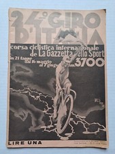 24° Giro d'Italia Ciclismo La Gazzetta dello Sport 1936 anni '30 rivista storia