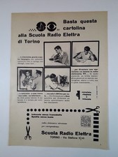 Ritaglio Giornale anno 1959 Pubblicità Scuola Radio Elettra Torino 