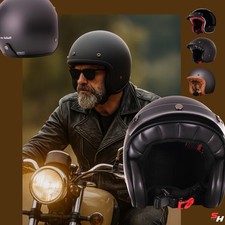 casco moto jet 3 bottoni