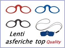 Occhiali da lettura per vista vicino pince nez naso tascabili graduati leggere 2