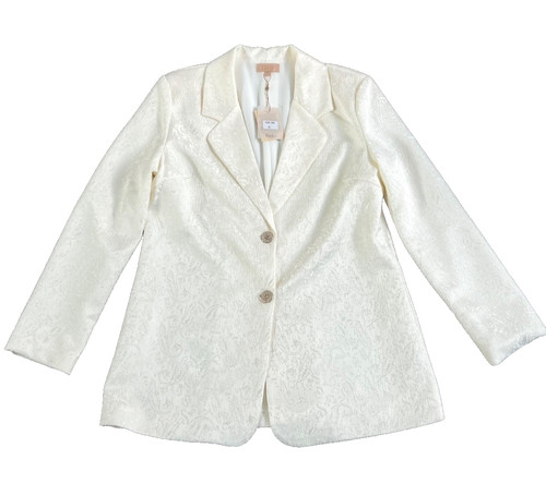 Blazer jacquard avorio