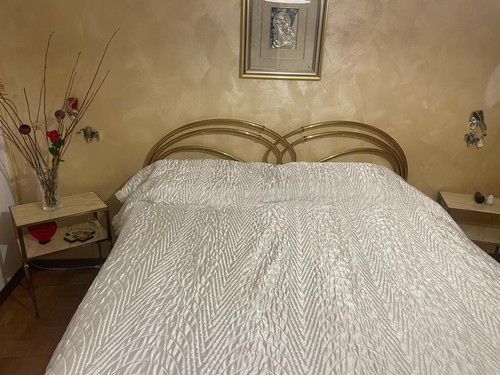 Letto comodini ottone - letto,