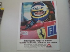 advertising Pubblicità 1984 CASCO HELMET JEB'S e MICHELE ALBORETO e FERRARI
