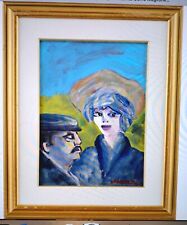 Mino Maccari - OLIO SU CARTONE TELATO 30X40 - ARCHIVIATO