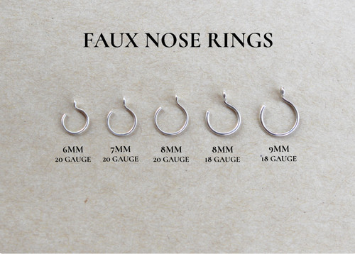 Fake nose ring - fake, adjustable
