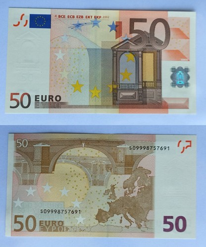 Banconota euro prima - 50,