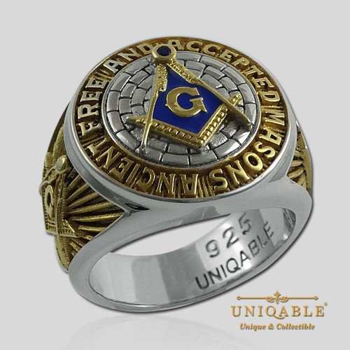 Anello massonico a - anello,