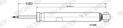 G1399 ammortizzatore monroe - g1399,