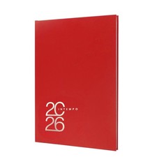 InTempo Agenda Settimanale 2026 17X24 Rosso Elegante Verticale Rigida
