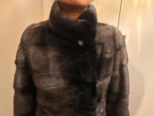 Cappotto visone grigio - , nero