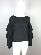 ZARA KNIT MAGLIONE MAGLIETTA DONNA TAGLIA M COLORE GRIGIO COME NUOVA