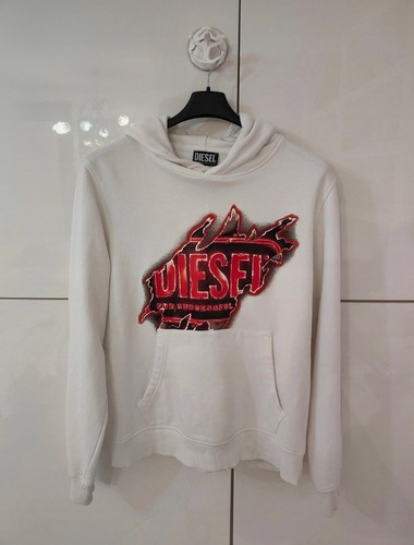 Diesel felpa leggera bianca - , e