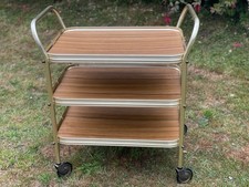 Carrello torta bevande tè color oro vintage retrò Natale alcool  