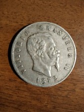 Moneta 5 lire 1872 Scudo