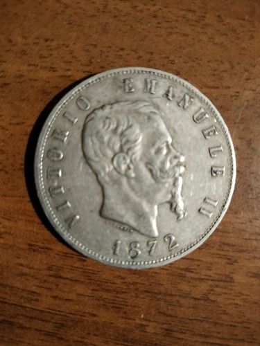 Moneta lire 1872 scudo - moneta, 5