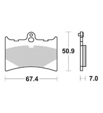 PASTIGLIA FRENO BREMBO 07GR5605 APRILIA RS AF1 125 KTM 125 GILERA MX1 MOTO GUZZI