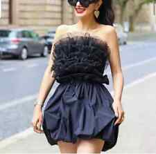 Top Zara nero in tulle a rete