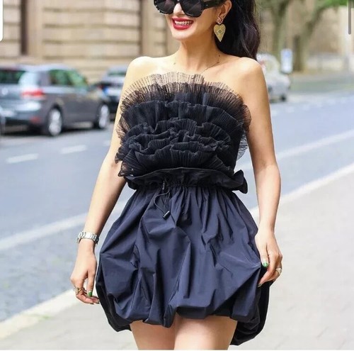 Top zara nero - tulle, a